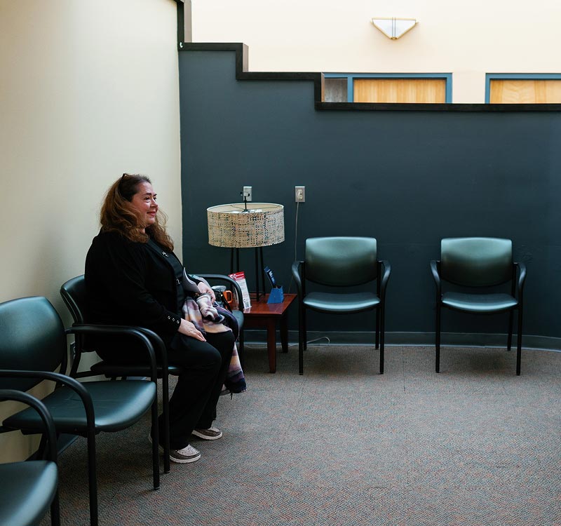 new patient waiting in waiting room